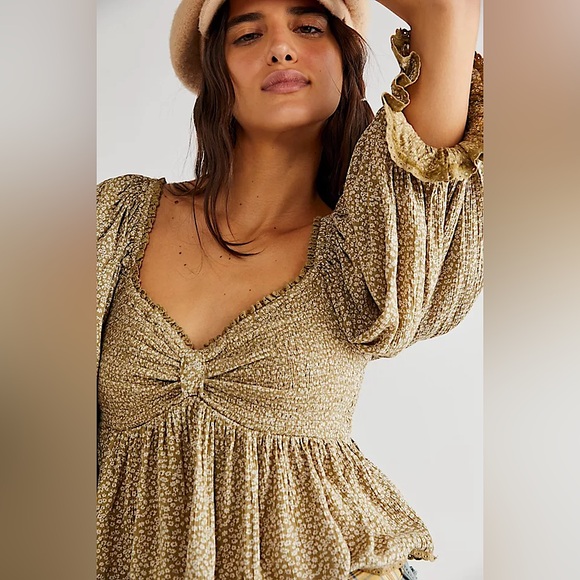 NEW Free People Brittnee Printed Top - Picture 3 of 12